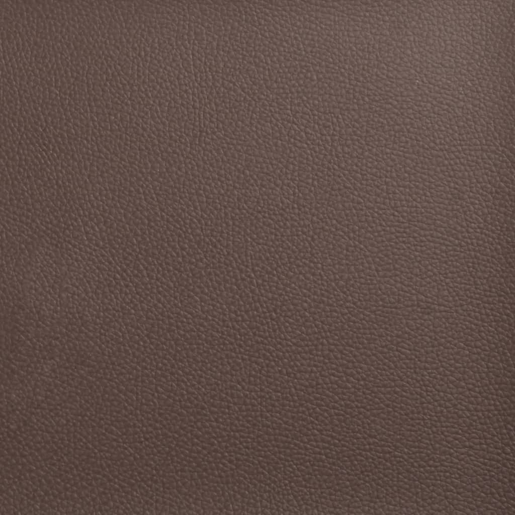 Bett mit Matratze "Dover" Braun 90x190 cm Kunstleder