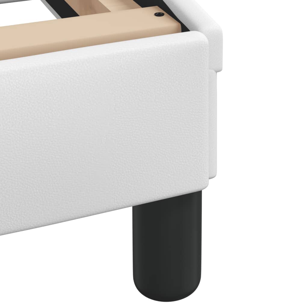 Bett mit Matratze "Dover" Weiß 120x200 cm Kunstleder