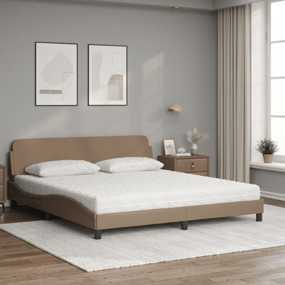 Bett mit Matratze "Dover" Cappuccino-Braun 180x200 cm Kunstleder