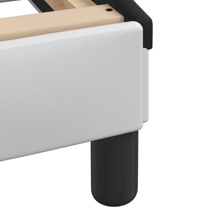 Bett mit Matratze "Dover" Weiß und Schwarz 180x200 cm Kunstleder