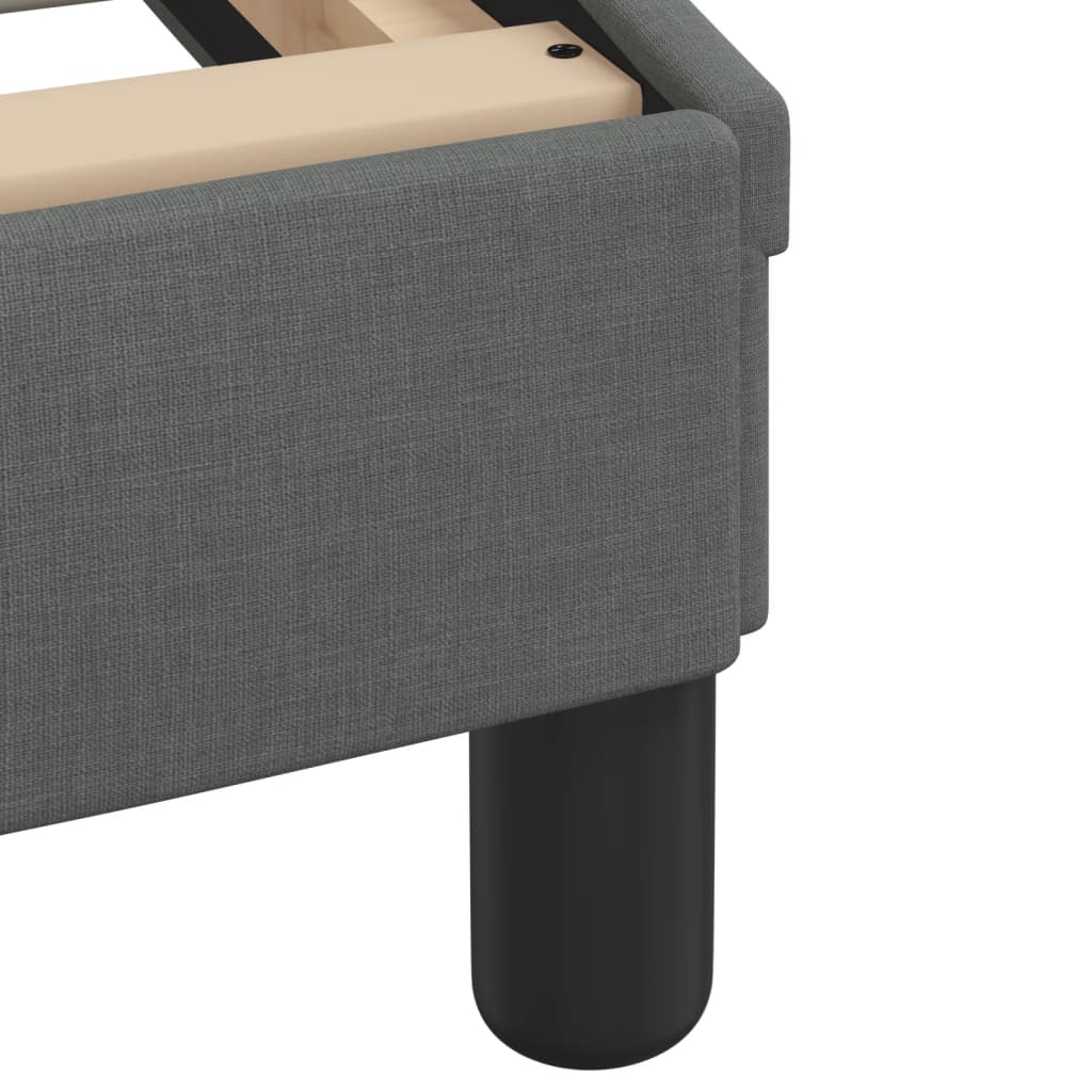 Bett mit Matratze "Dover" Dunkelgrau 200x200 cm Stoff