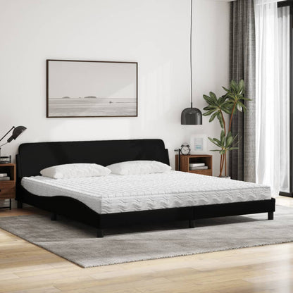 Bett mit Matratze "Dover" Schwarz 200x200 cm Stoff