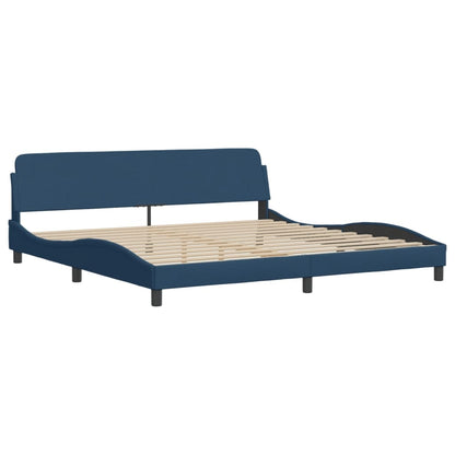 Bett mit Matratze "Dover" Blau 200x200 cm Stoff