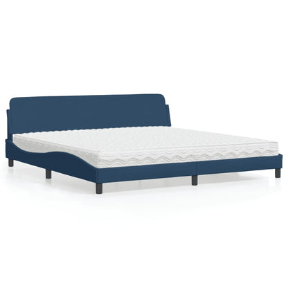 Bett mit Matratze "Dover" Blau 200x200 cm Stoff