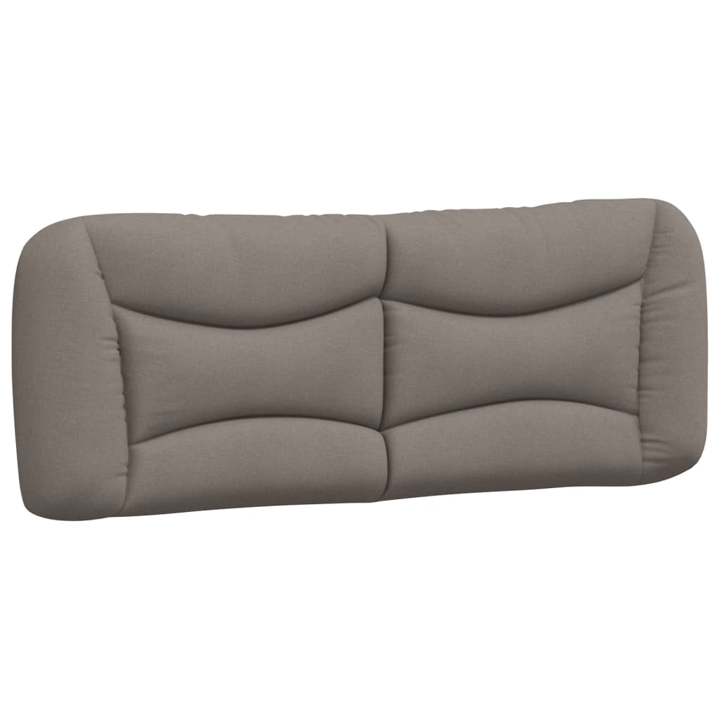 Bett mit Matratze "Hvar" Taupe 140x190 cm Stoff
