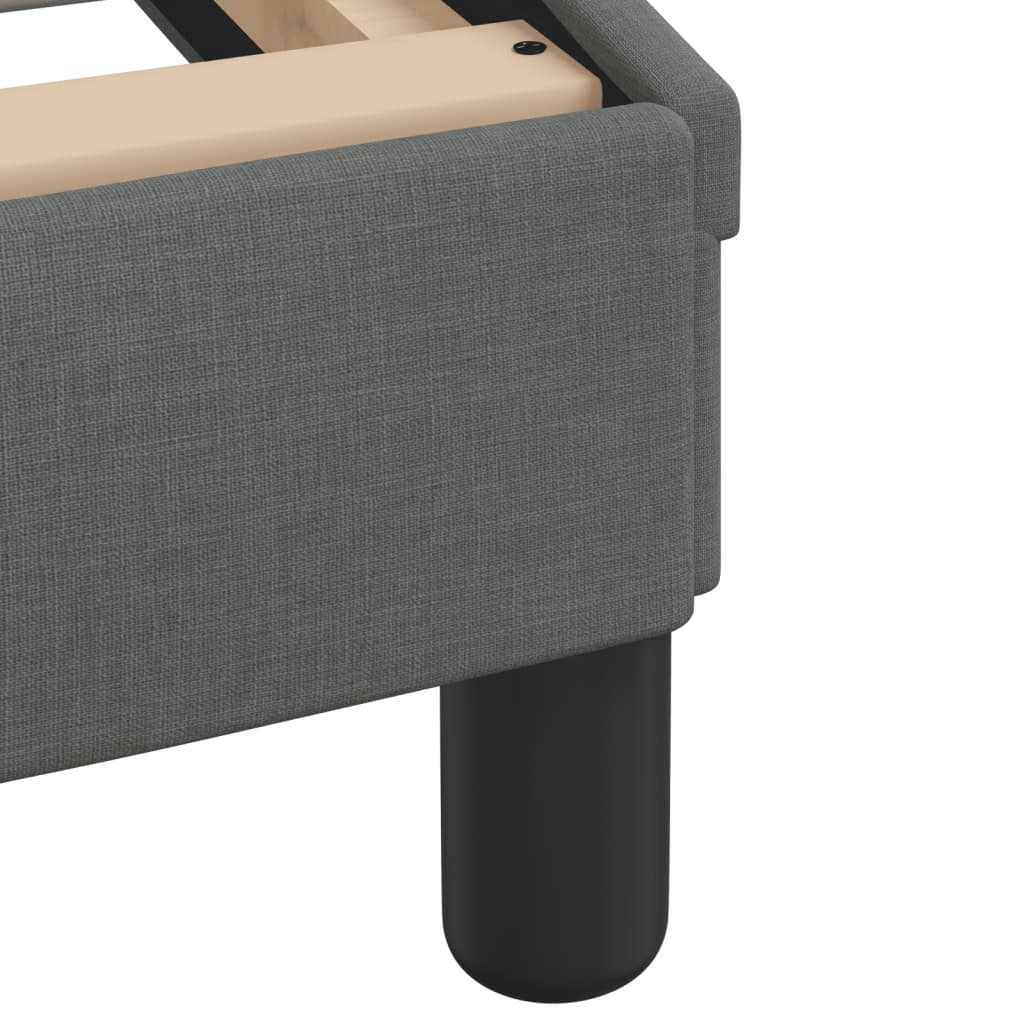 Bett mit Matratze "Hvar" Dunkelgrau 200x200 cm Stoff