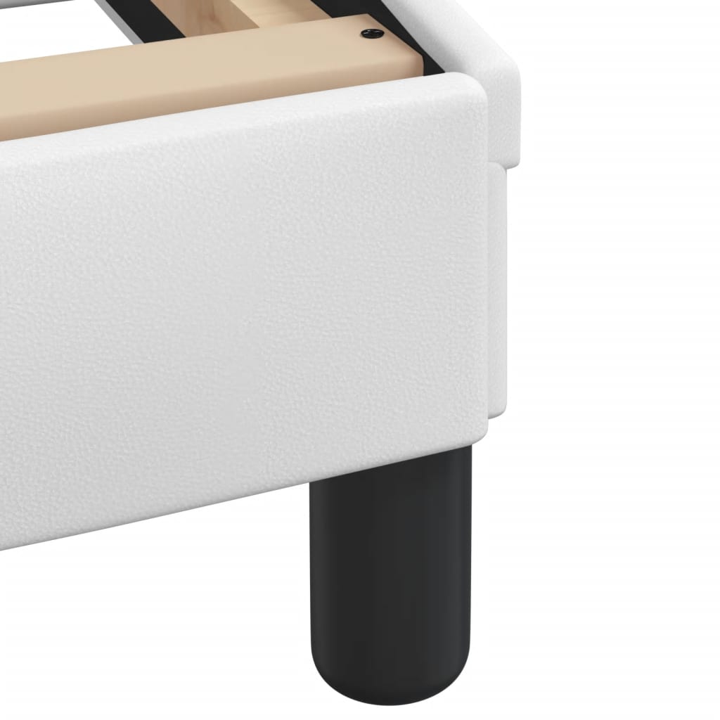 Bett mit Matratze "Hvar" Weiß 180x200 cm Kunstleder