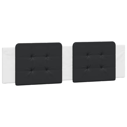 Bett mit Matratze "Zadar" Weiß und Schwarz 180x200 cm Kunstleder