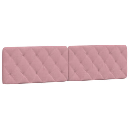 Bettgestell mit LED ohne Matratze Rosa 200x200 cm Samt