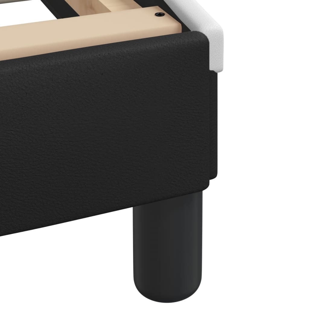 Bettgestell "Viana" mit LED ohne Matratze Schwarz und Weiß 200x200 cm