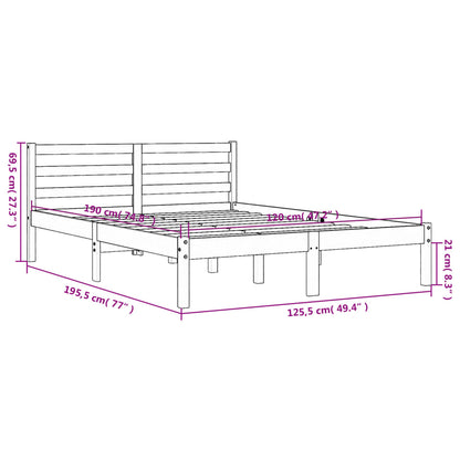 Massivholzbett ohne Matratze Wachsbraun 120x190 cm Kiefernholz