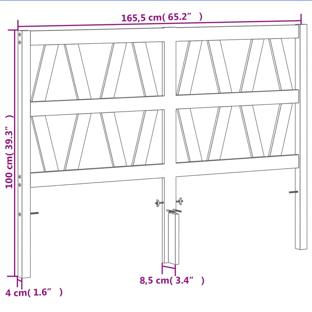 Kopfteil Wachsbraun 160 cm Massivholz Kiefer