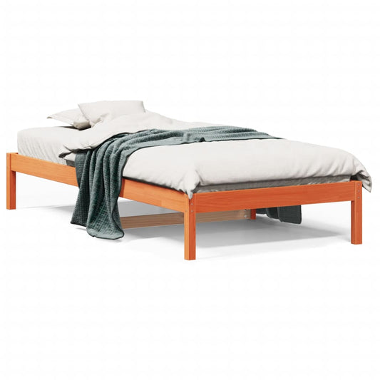 Tagesbett ohne Matratze Wachsbraun 90x200 cm Massivholz Kiefer
