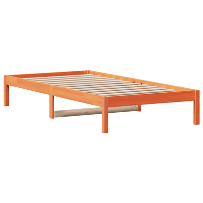 Tagesbett ohne Matratze Wachsbraun 90x200 cm Massivholz Kiefer
