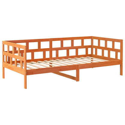 Tagesbett ohne Matratze Wachsbraun 90x200 cm Massivholz Kiefer