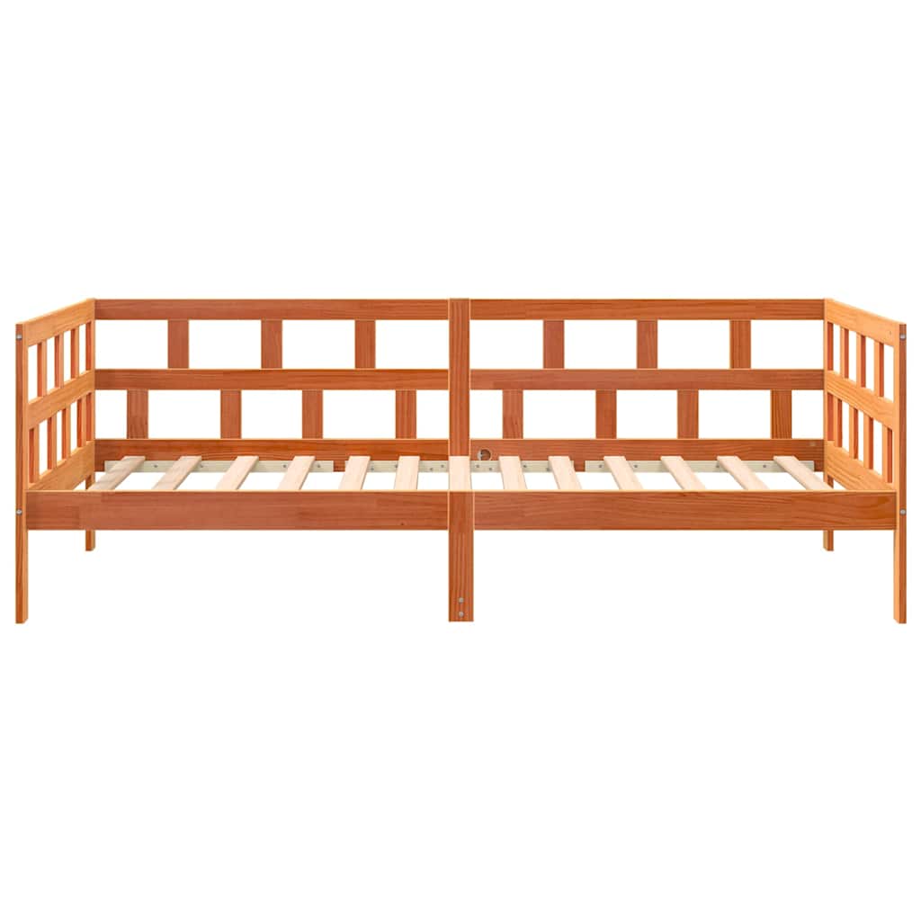 Tagesbett ohne Matratze Wachsbraun 90x200 cm Massivholz Kiefer