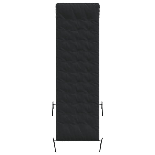 Sonnenliegen-Auflage Schwarz 160x50x10 cm Wildleder-Optik