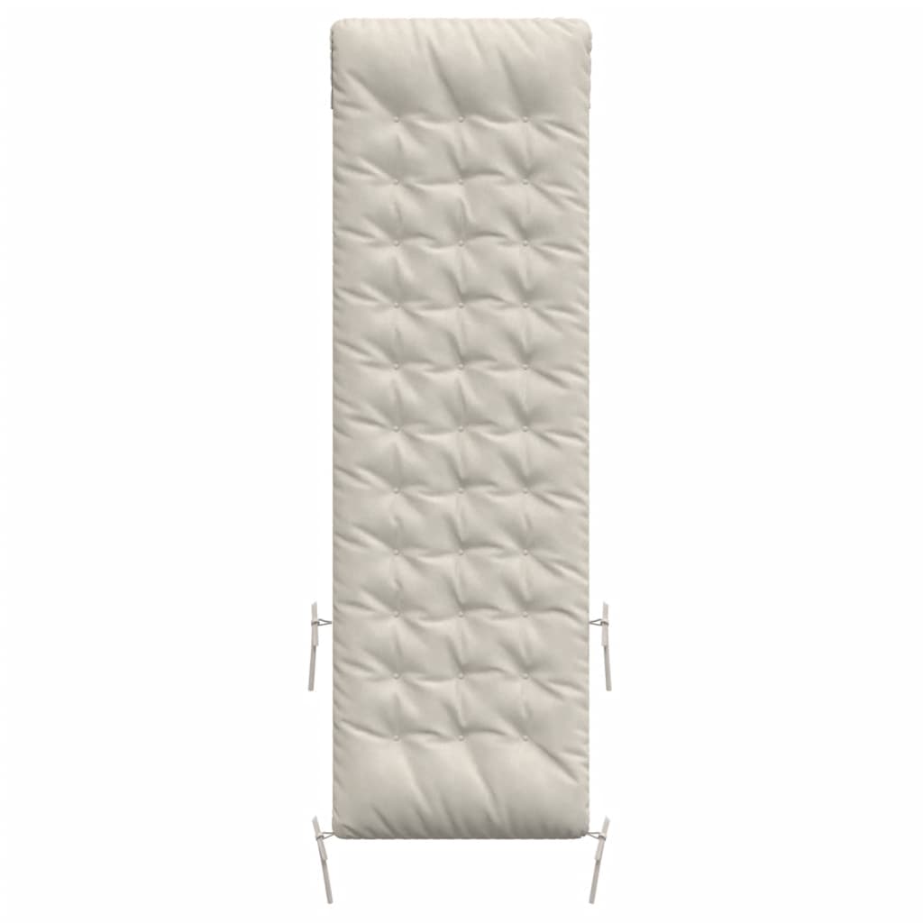 Sonnenliegen-Auflage Creme 160x50x10 cm Wildleder-Optik