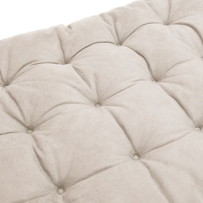 Sonnenliegen-Auflage Creme 160x50x10 cm Wildleder-Optik