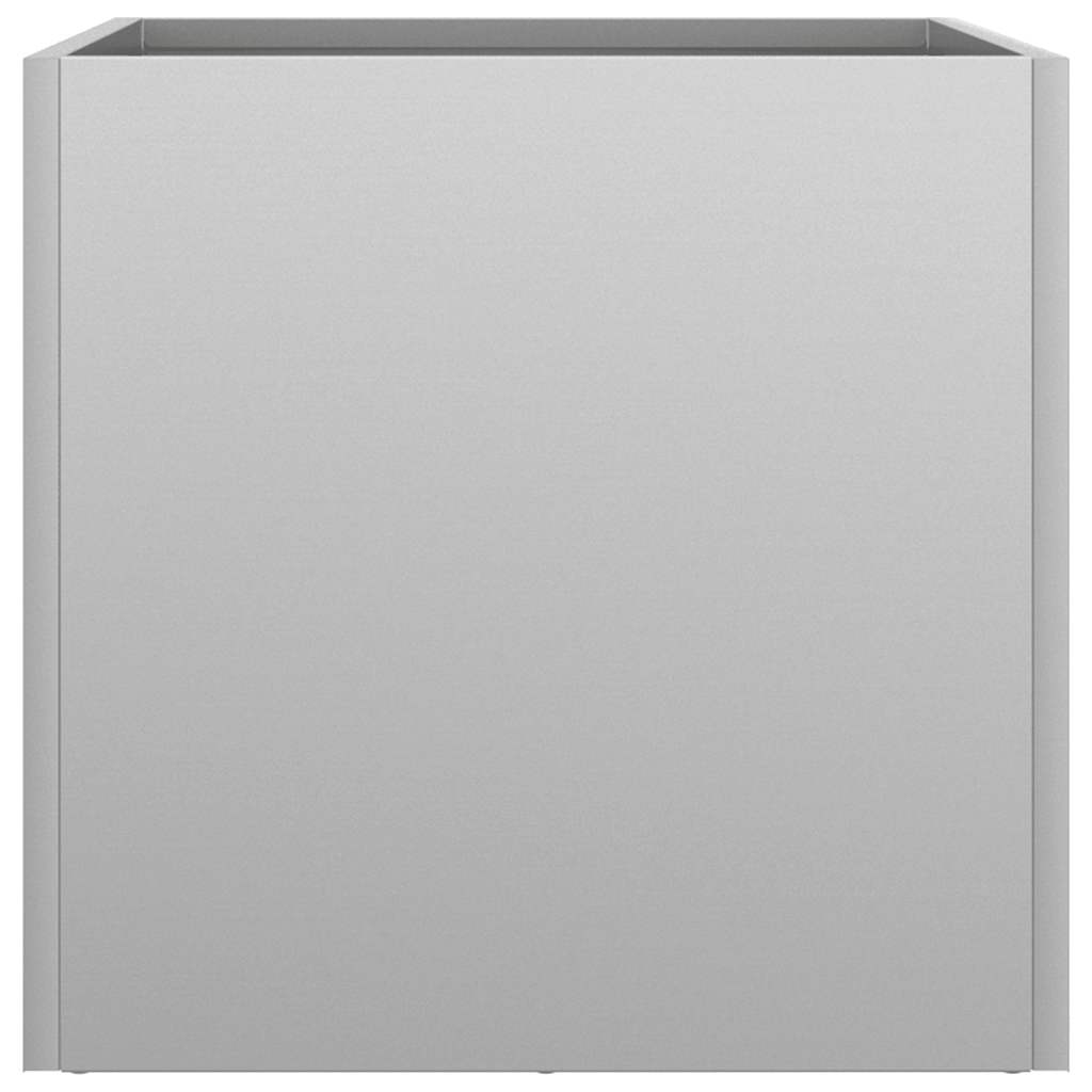 Pflanzkübel 2 Stk. Silbern 32x30x29 cm Verzinkter Stahl