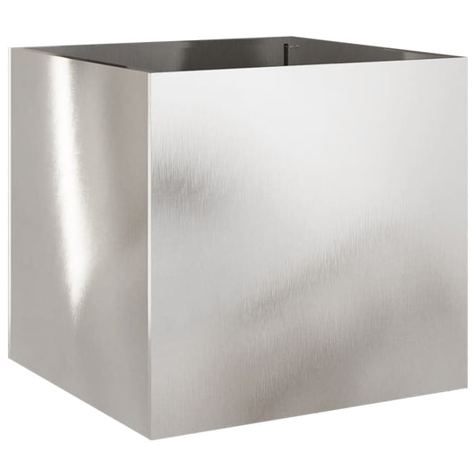 Pflanzkübel Silbern 49x47x46 cm Edelstahl
