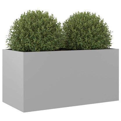 Pflanzkübel Silbern 62x30x29 cm Verzinkter Stahl