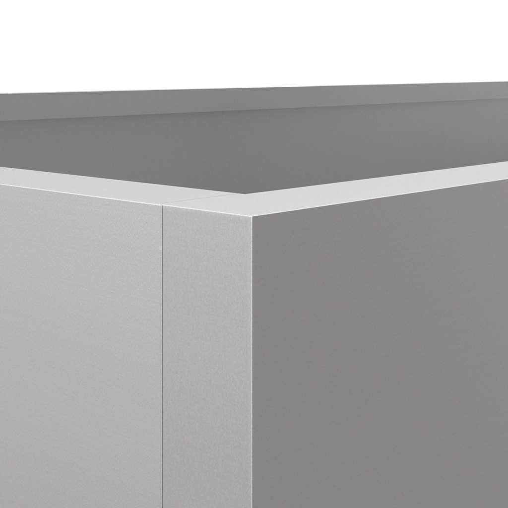Pflanzkübel Silbern 62x30x29 cm Verzinkter Stahl