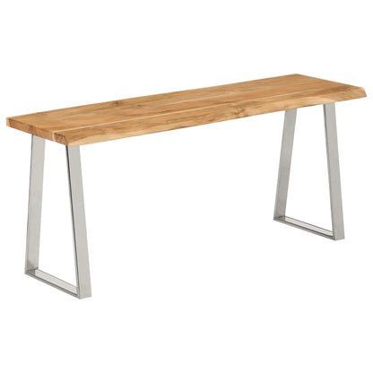 Bank Baumkante 105 cm Massivholz Akazie