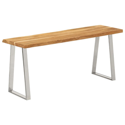 Bank Baumkante 105 cm Massivholz Akazie