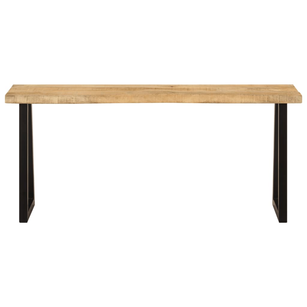 Bank Baumkante 105 cm Massivholz Mango