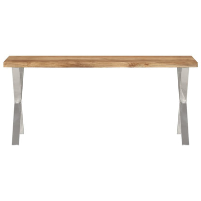 Bank Baumkante 105 cm Massivholz Akazie