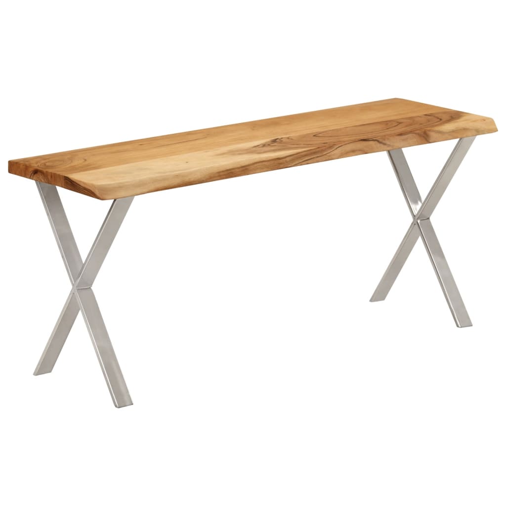 Bank Baumkante 105 cm Massivholz Akazie