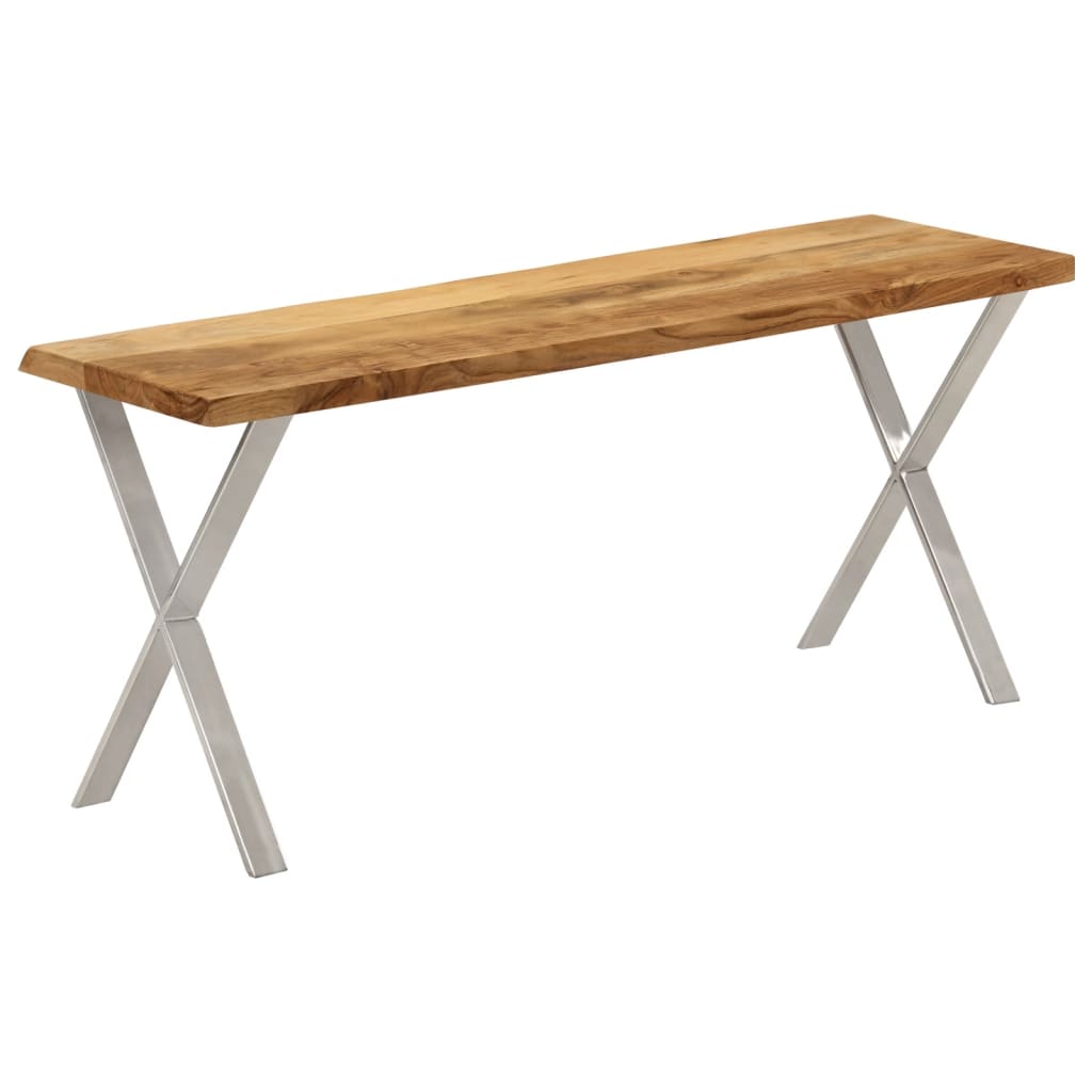 Bank Baumkante 105 cm Massivholz Akazie
