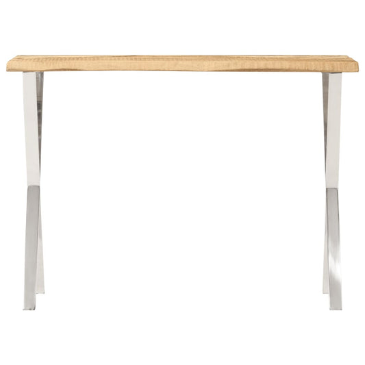 Konsolentisch mit Baumkante 105x33x76 cm Massivholz Mango