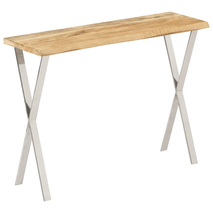 Konsolentisch mit Baumkante 105x33x76 cm Massivholz Mango