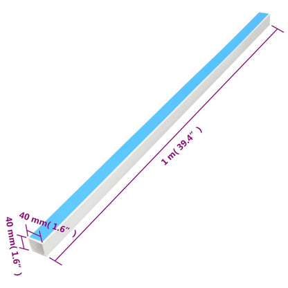 Kabelkanäle Selbstklebend 40x40 mm 30 m PVC