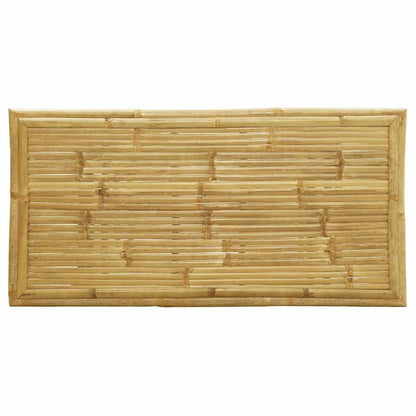 5-tlg. Bistro-Set Klappbar mit Cremeweißen Kissen Bambus