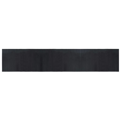 Teppich Rechteckig Schwarz 60x300 cm Bambus