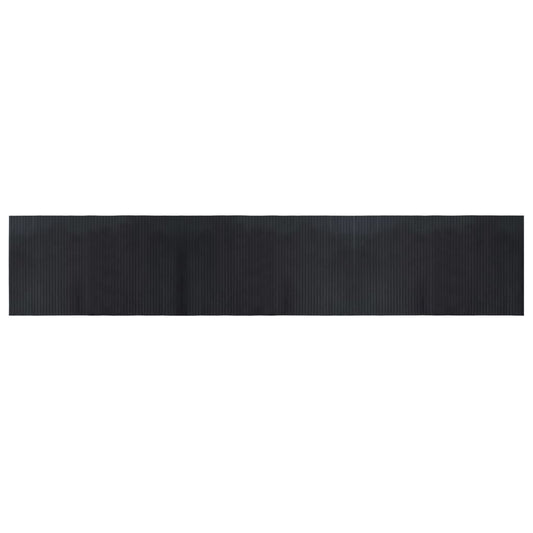 Teppich Rechteckig Schwarz 60x300 cm Bambus