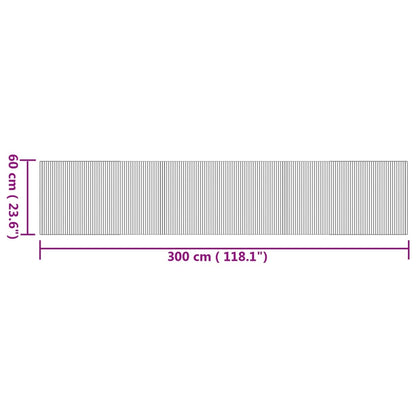 Teppich Rechteckig Natur 60x300 cm Bambus