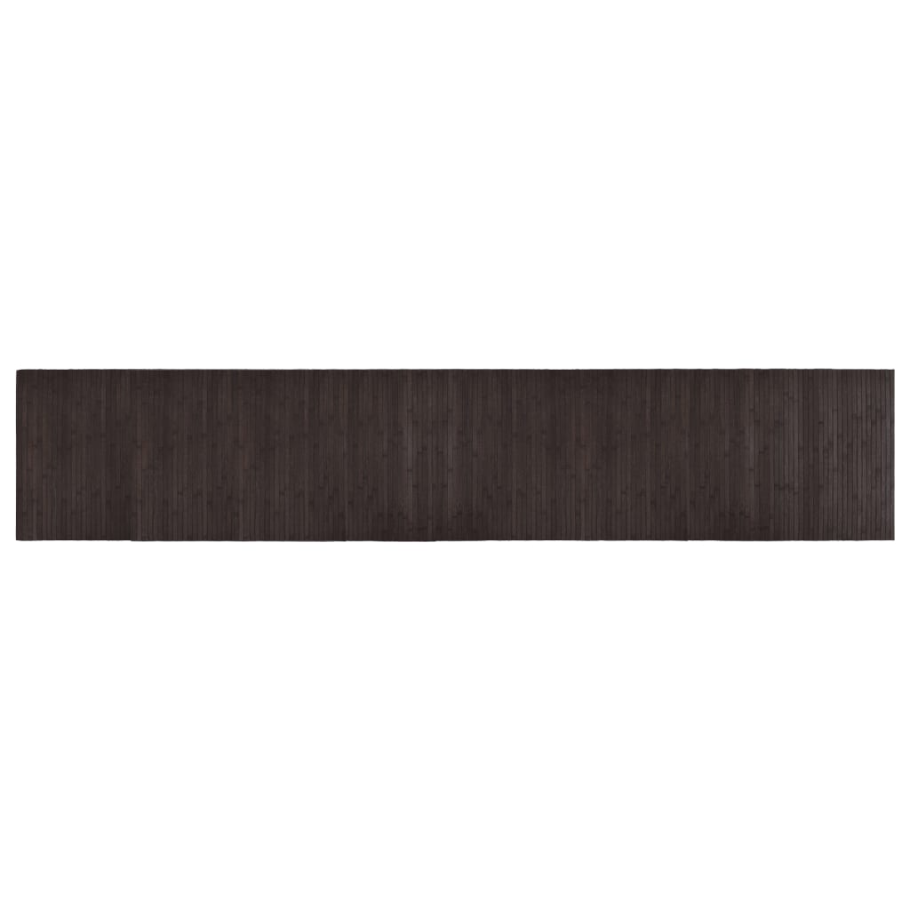 Teppich Rechteckig Dunkelbraun 60x300 cm Bambus
