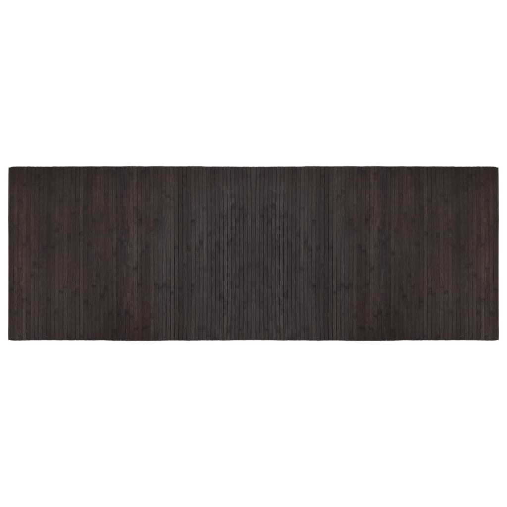 Teppich Rechteckig Dunkelbraun 70x200 cm Bambus