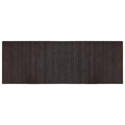 Teppich Rechteckig Dunkelbraun 70x200 cm Bambus
