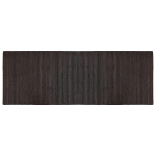 Teppich Rechteckig Dunkelbraun 70x200 cm Bambus
