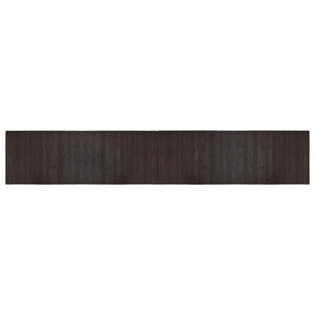 Teppich Rechteckig Dunkelbraun 70x400 cm Bambus