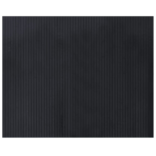 Teppich Rechteckig Schwarz 80x100 cm Bambus