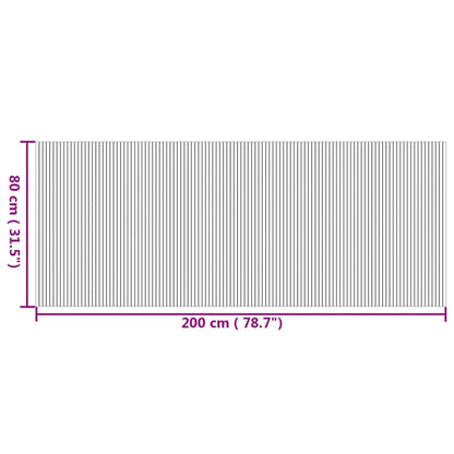 Teppich Rechteckig Natur 80x200 cm Bambus
