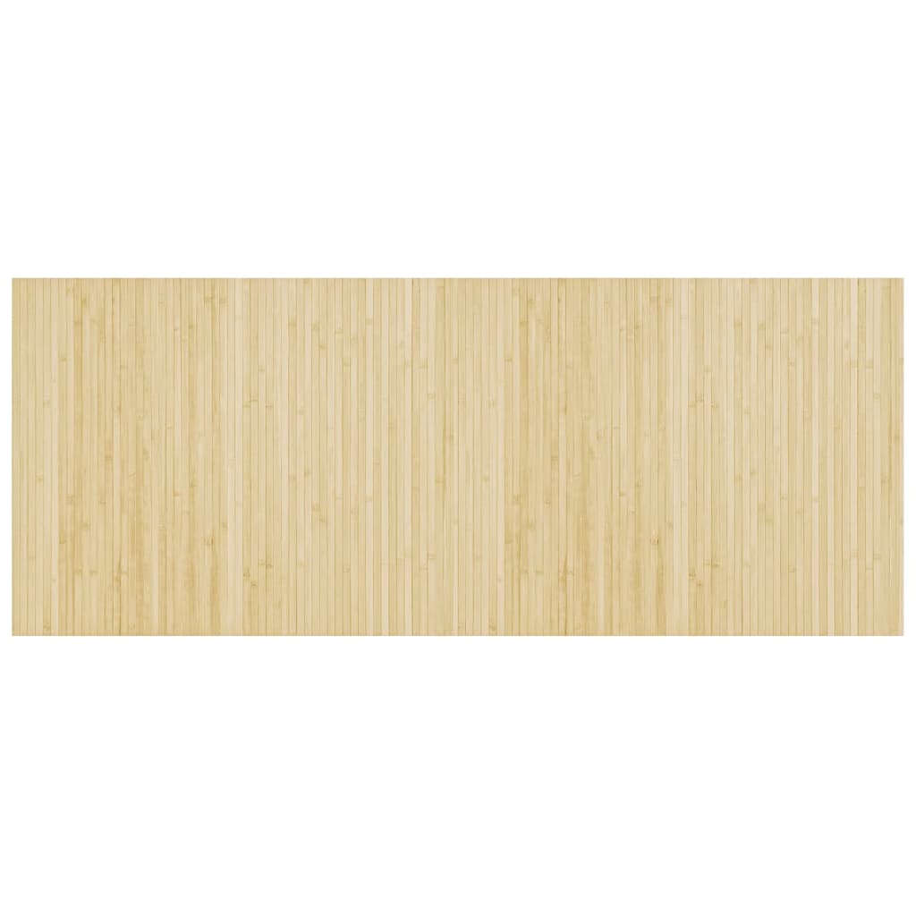Teppich Rechteckig Hell Natur 80x200 cm Bambus