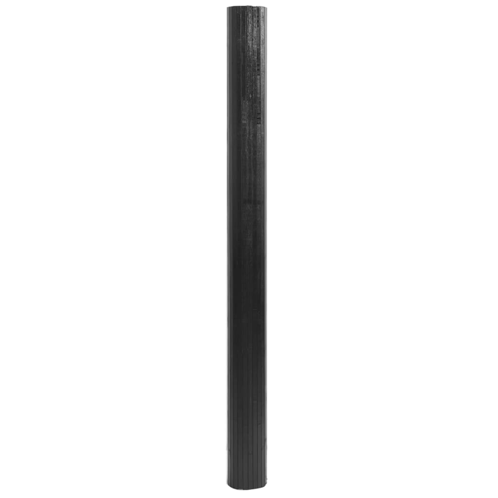 Teppich Rechteckig Grau 80x200 cm Bambus