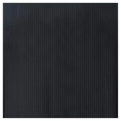 Teppich Rechteckig Schwarz 100x100 cm Bambus